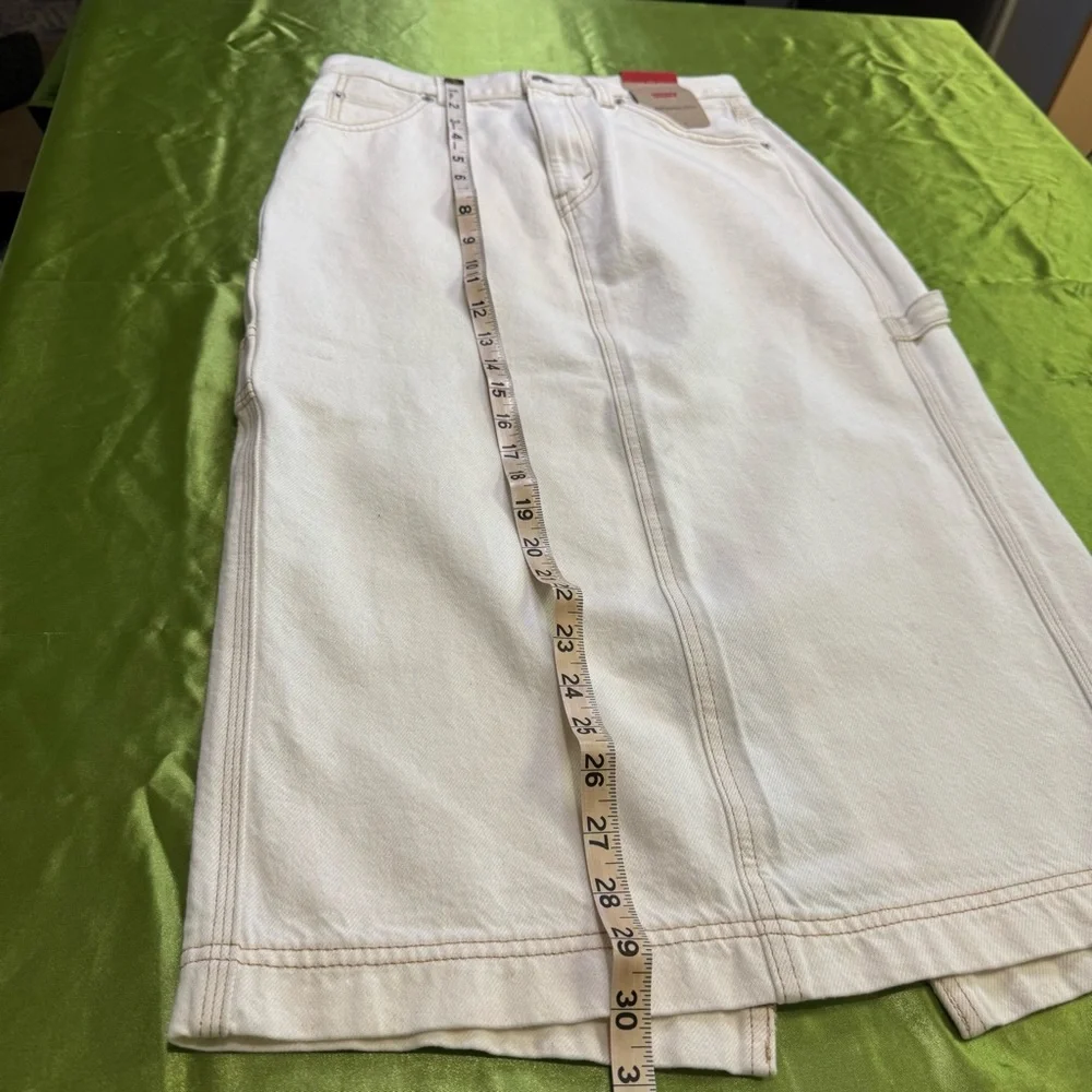 Levi’s Cream Jean Midi Skirt - Picture 7 of 8